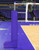 T-Base Single Anchor Aluminum Volleyball System - Shown with optional base pad