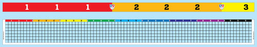 Volleyball-Zone-Velcro Net Tape Numbered And Colored